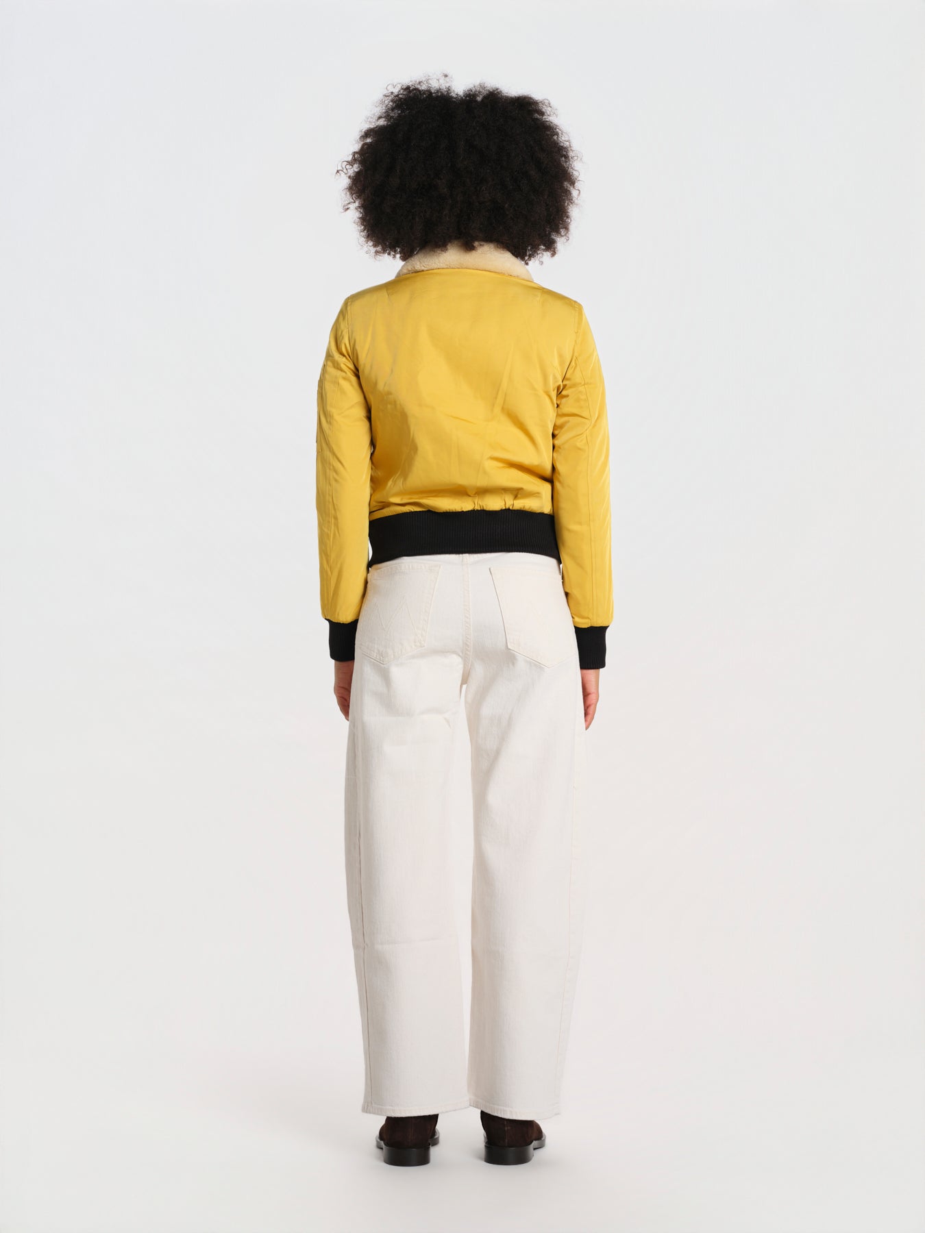 BARCELONE LADIES bomber slim collo pelo BWBARECELF6 YELLOW bombers original 