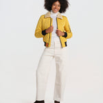 BARCELONE LADIES bomber slim collo pelo BWBARECELF6 YELLOW bombers original 