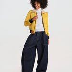 BARCELONE LADIES bomber slim collo pelo BWBARECELF6 YELLOW bombers original 