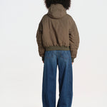NYAKO LADIES bomber over con cappuccio BWNYAKOF6 KAKI bombers original 