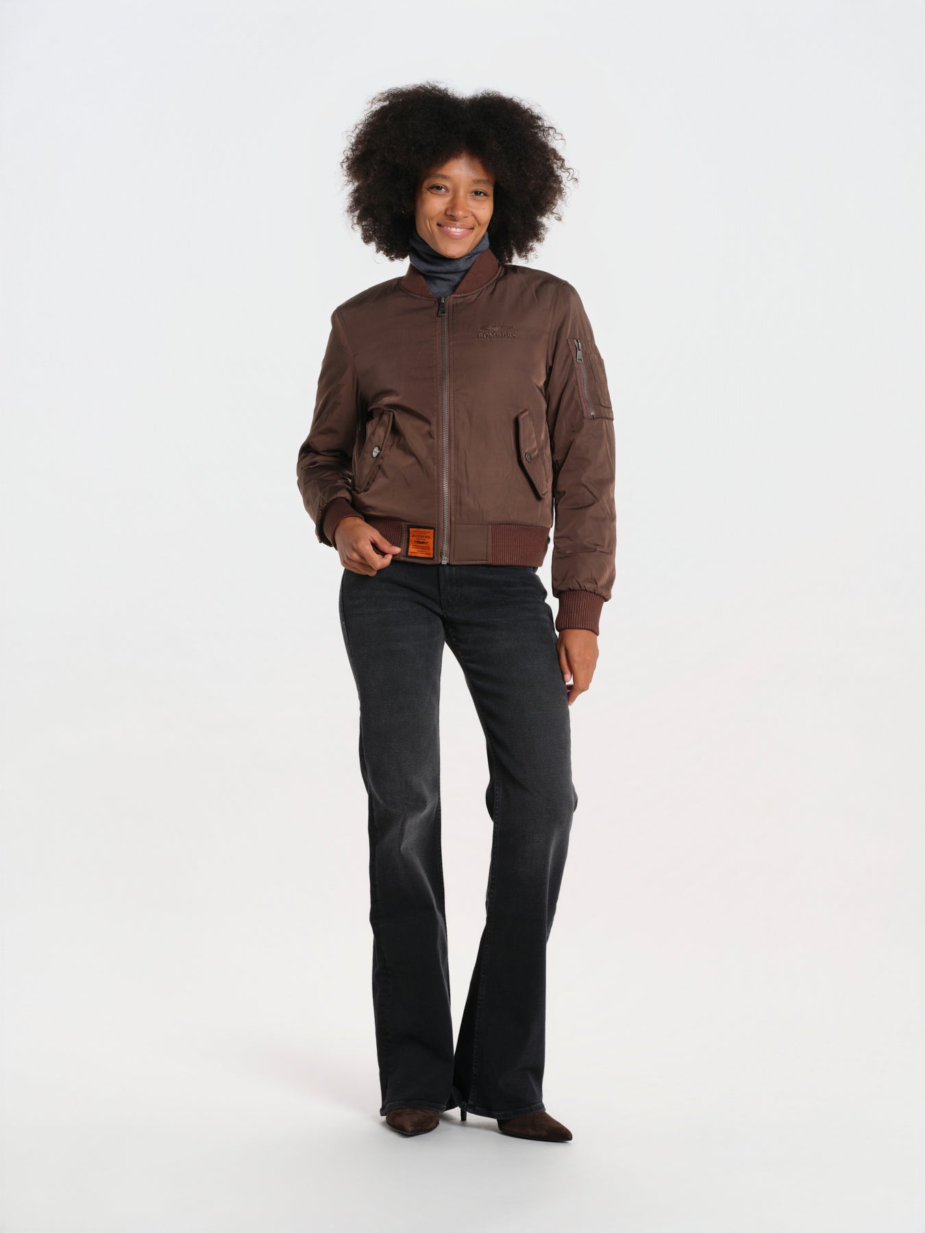 ORIGINAL LADIES bomber original donna BWORIGINF6 BROWN bombers original 