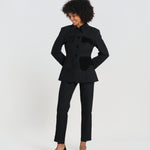 TAMARA giacca con tasche velluto 26F4JAC41 BLACK destree 