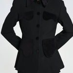 TAMARA giacca con tasche velluto 26F4JAC41 BLACK destree 