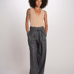 pantalone flanella con cintura V1410 GREY dusan 