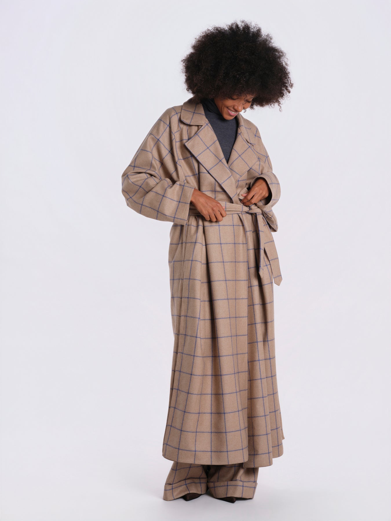 Cappotto quadri V32150B 50B32 dusan 
