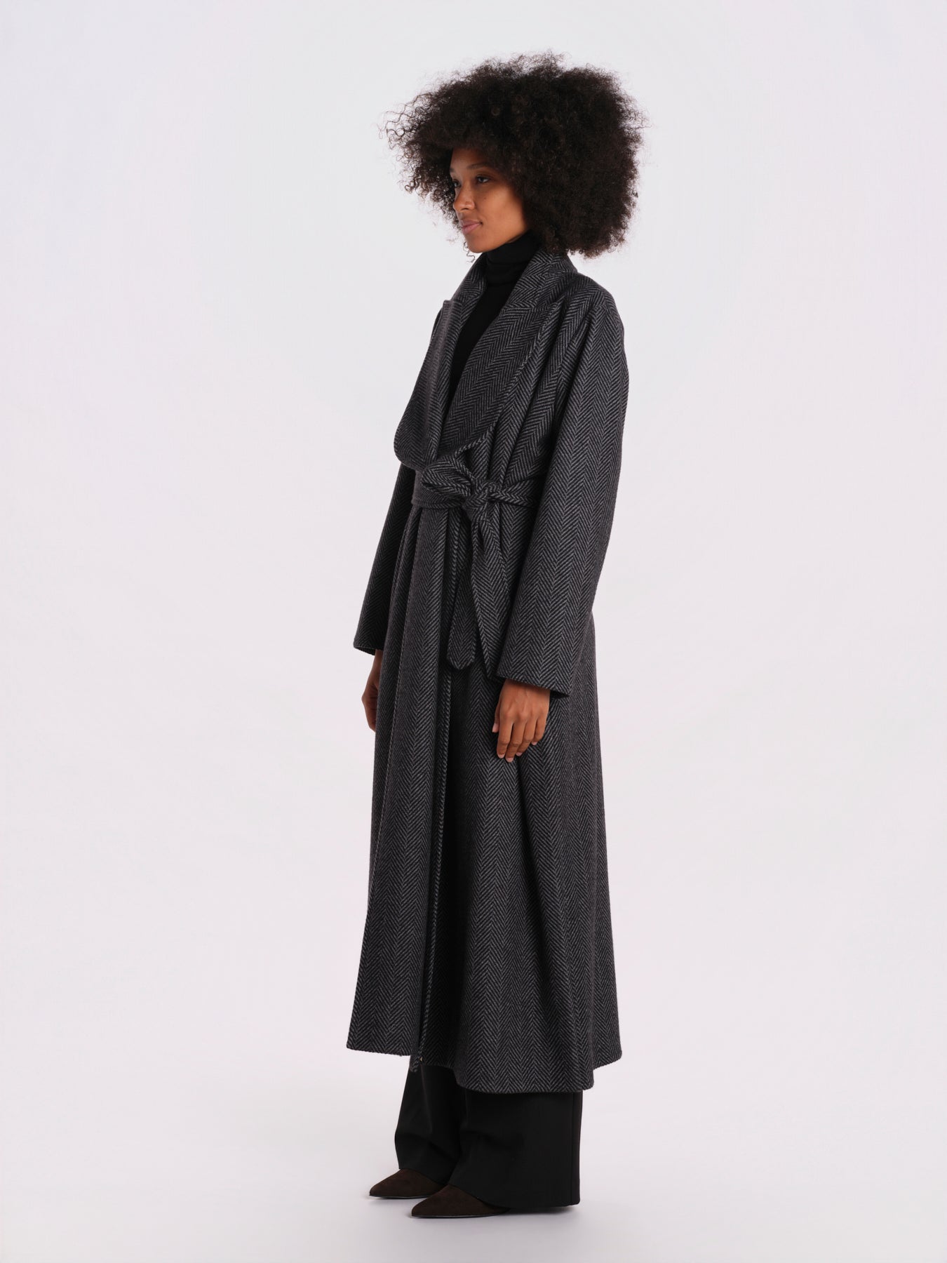 cappotto lungo spigato V5955 5559 dusan 