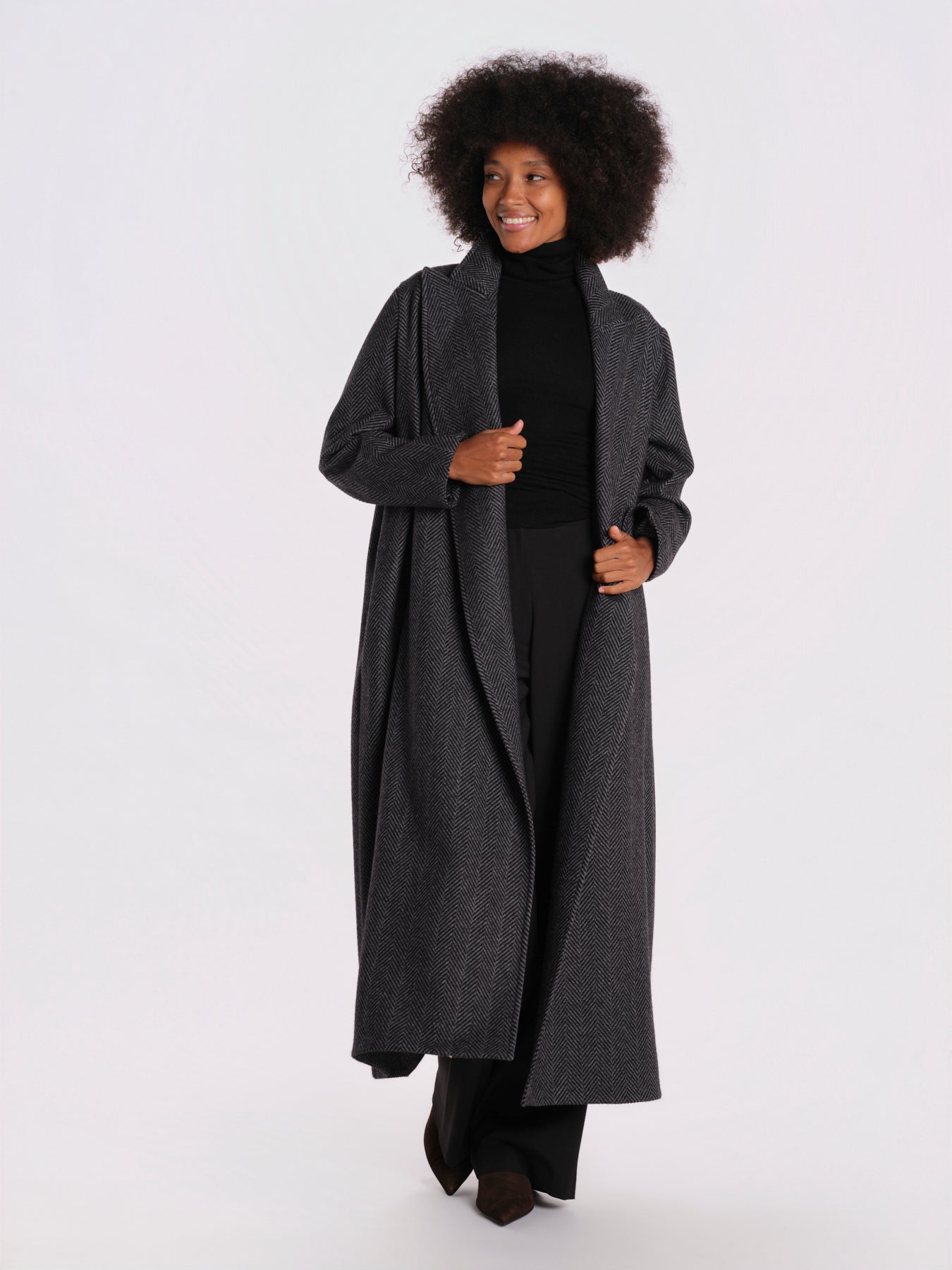 cappotto lungo spigato V5955 5559 dusan 
