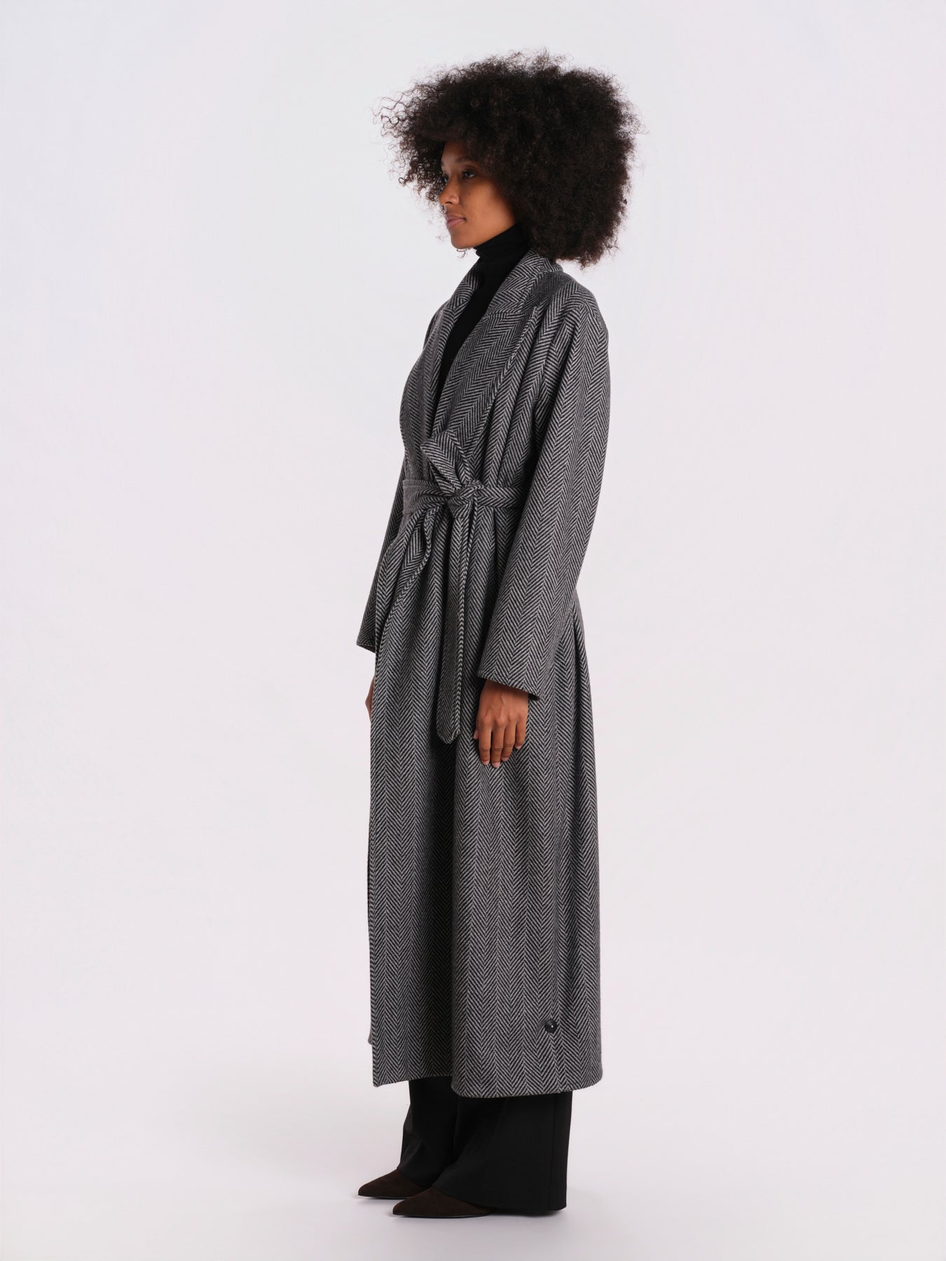 cappotto lungo spigato V5955 BWS dusan 