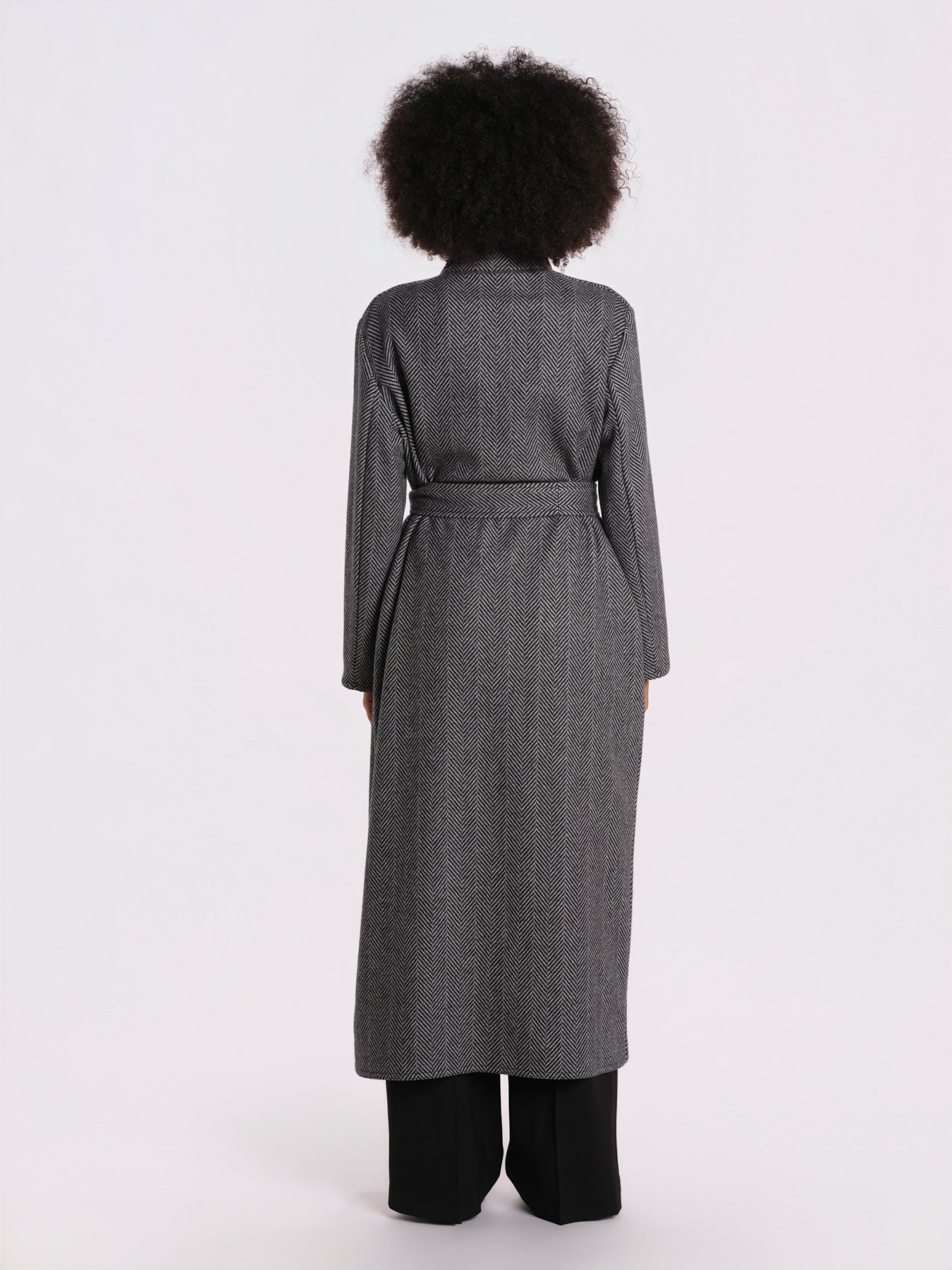 cappotto lungo spigato V5955 BWS dusan 