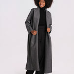cappotto lungo spigato V5955 BWS dusan 