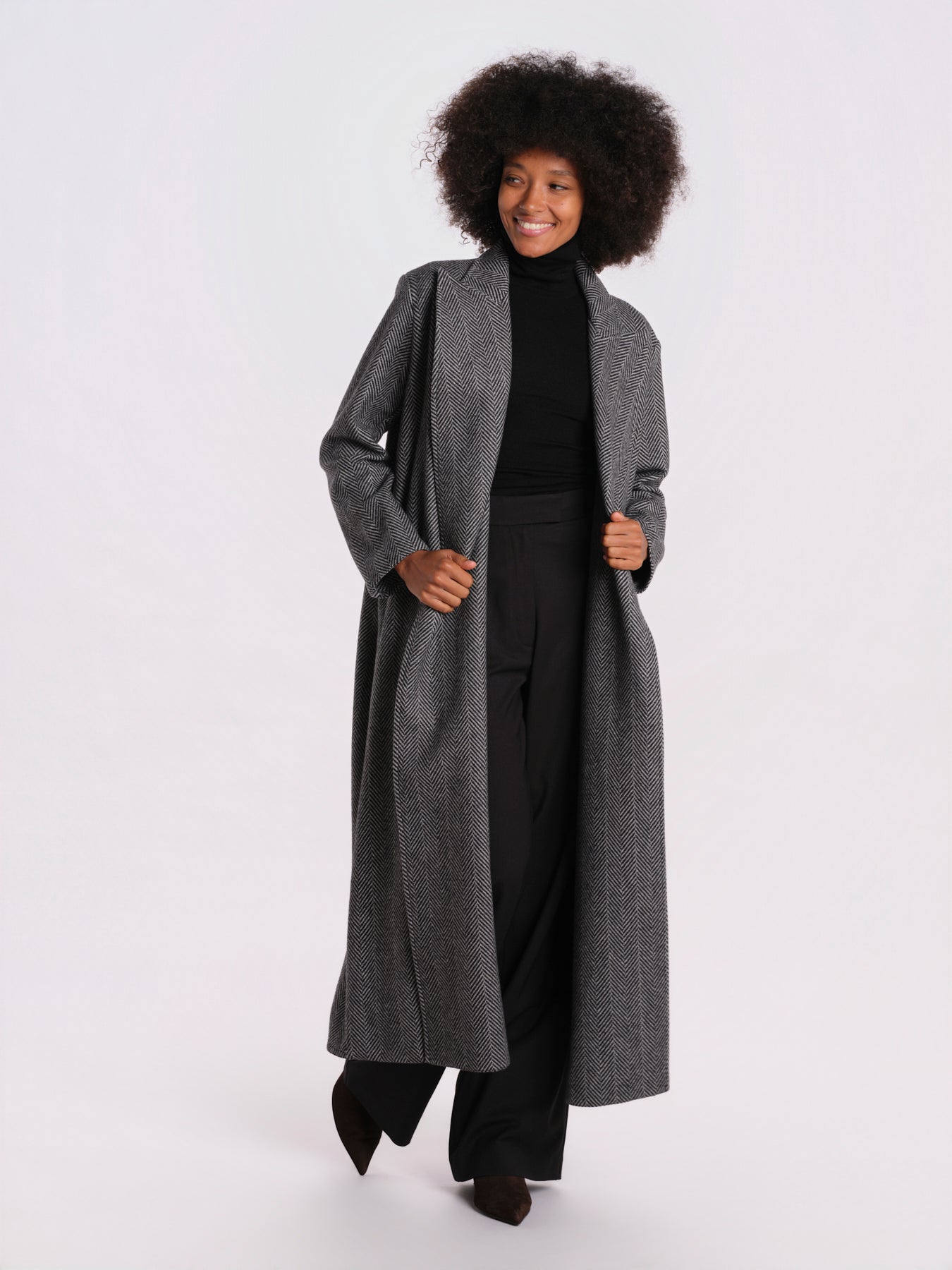cappotto lungo spigato V5955 BWS dusan 