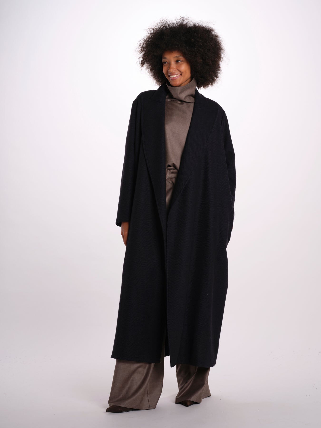 cappotto lungo spigato V5955 MIMI dusan 