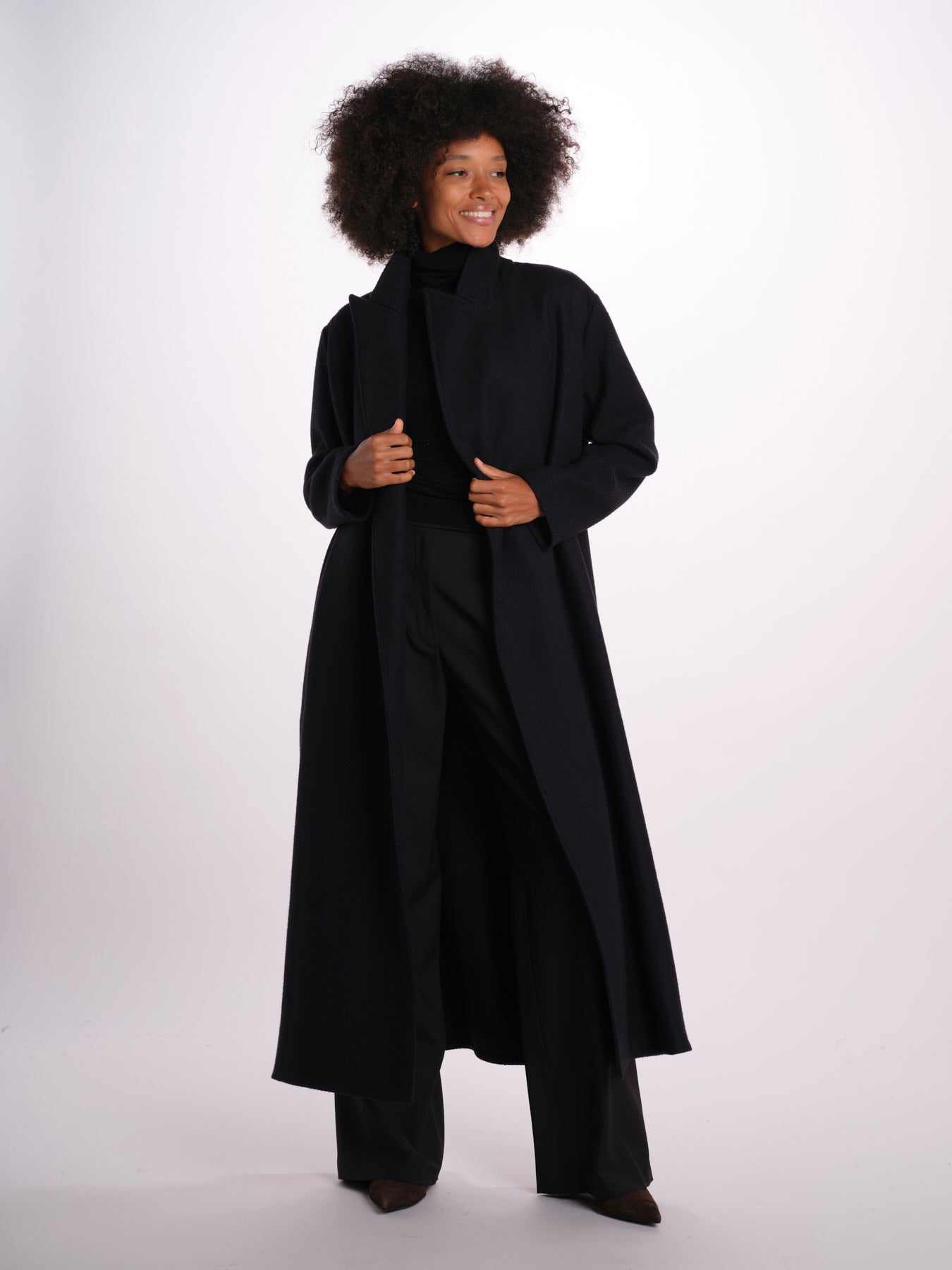 cappotto lungo spigato V5955 MIMI dusan 