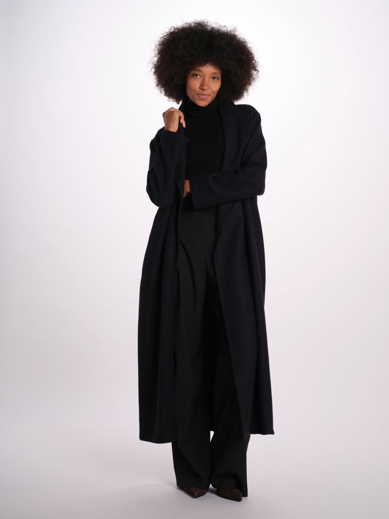 cappotto lungo spigato V5955 MIMI dusan 