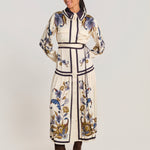 GOLDEN NATURE MIDI abito longuette colletto stampa fiori 359025 26050 farm rio 