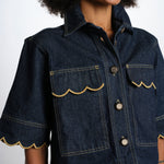 ROMANTIC giacca denim manica corta 363720 L0003 farm rio 