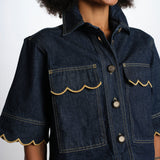 ROMANTIC giacca denim manica corta 363720 L0003 farm rio 