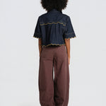 ROMANTIC giacca denim manica corta 363720 L0003 farm rio 