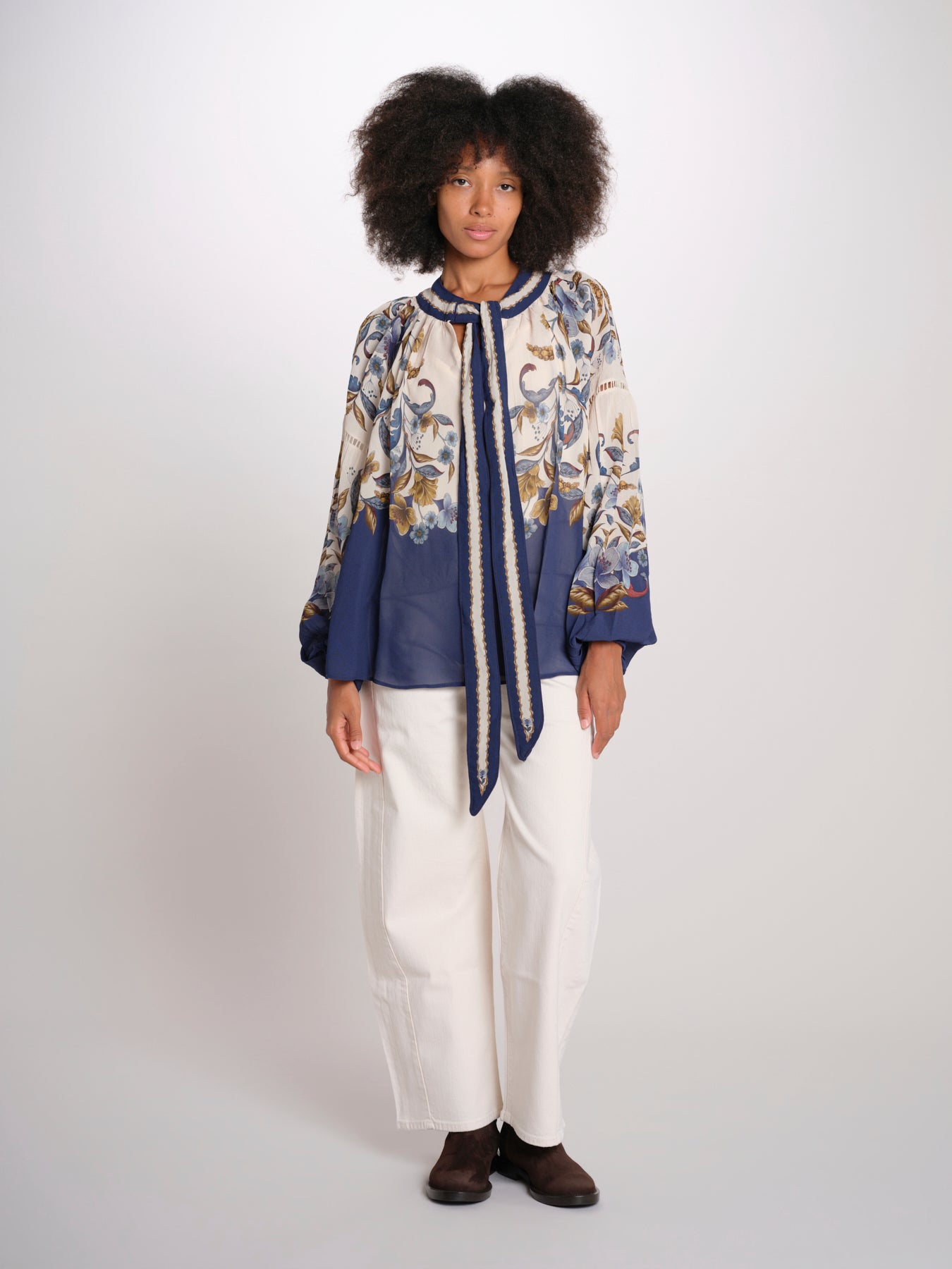 GOLDEN NATURE camicia maniche lunghe stampa fiori 366772 26051 farm rio 