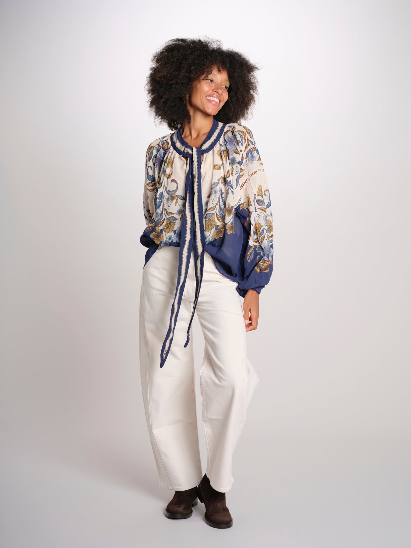 GOLDEN NATURE camicia maniche lunghe stampa fiori 366772 26051 farm rio 