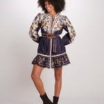 GOLDEN NATURE NAVY miniabito stampa fiori 368912 26051 farm rio 