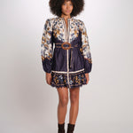 GOLDEN NATURE NAVY miniabito stampa fiori 368912 26051 farm rio 