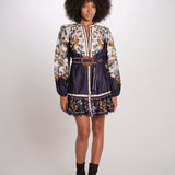 GOLDEN NATURE NAVY miniabito stampa fiori 368912 26051 farm rio 