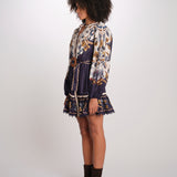 GOLDEN NATURE NAVY miniabito stampa fiori 368912 26051 farm rio 