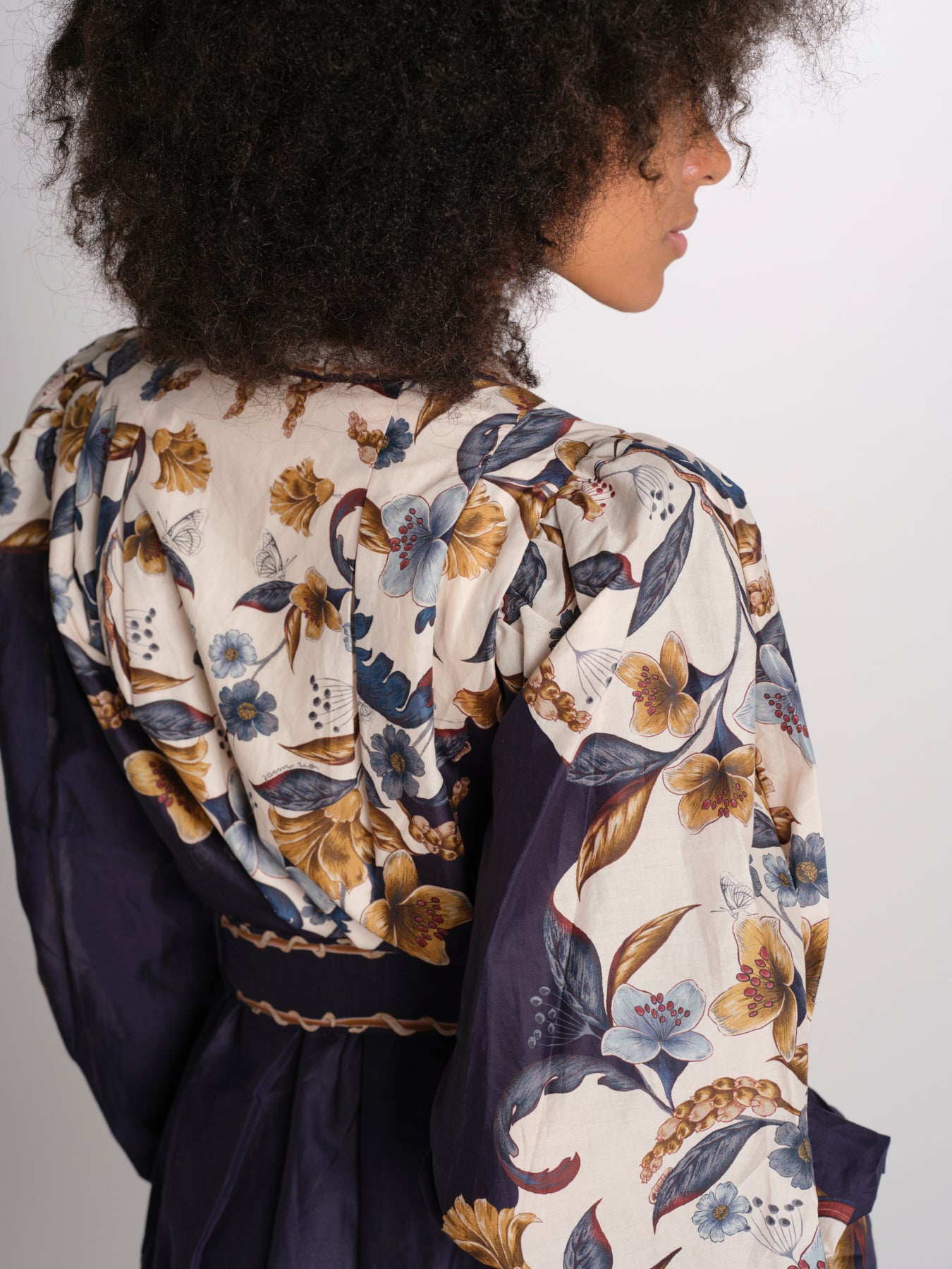GOLDEN NATURE NAVY miniabito stampa fiori 368912 26051 farm rio 