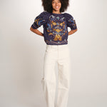 GOLDEN NATURE BLOUSE camicia stampa maniche sbuffo 368930 26051 farm rio 