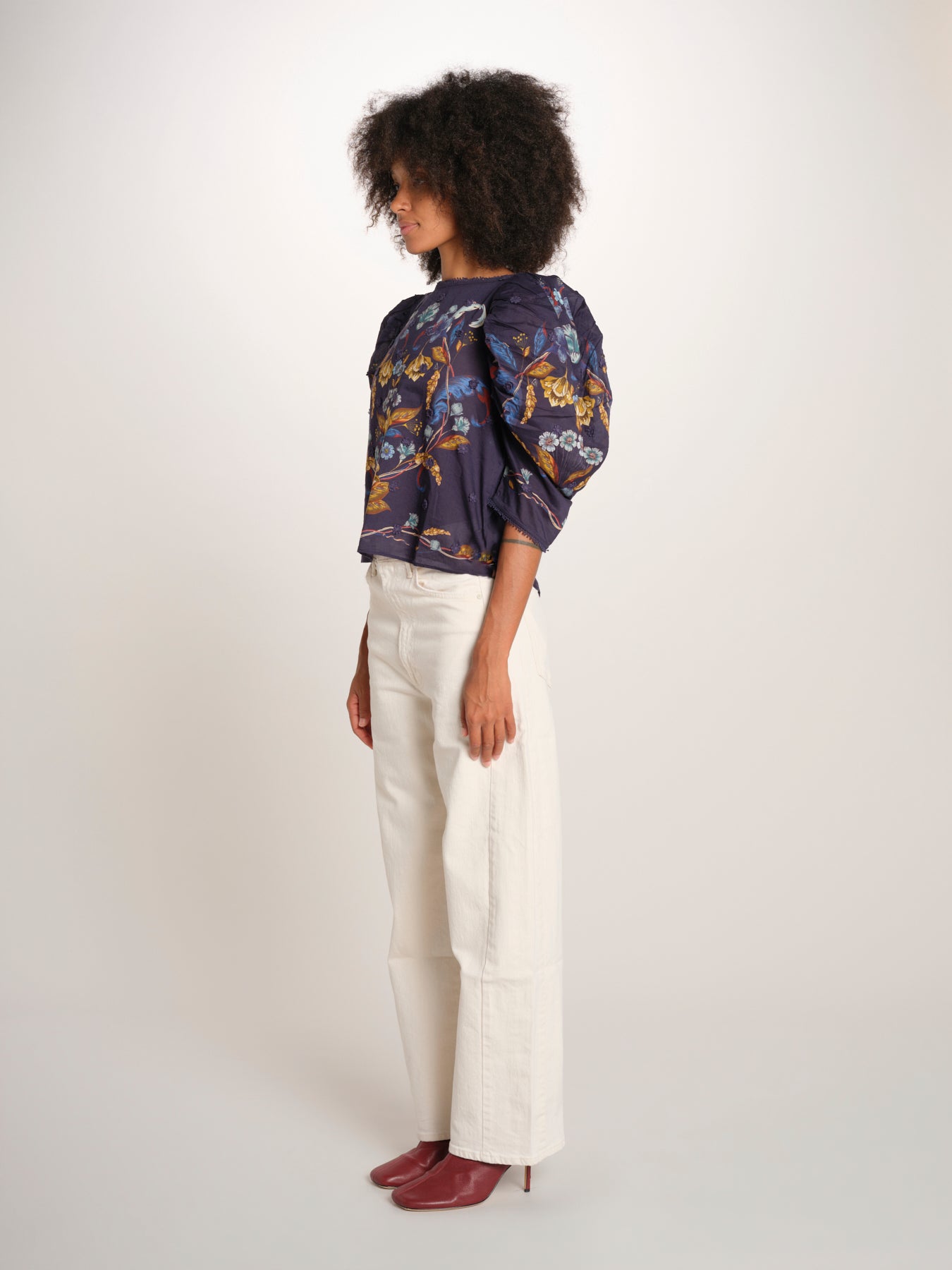 GOLDEN NATURE BLOUSE camicia stampa maniche sbuffo 368930 26051 farm rio 