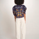 GOLDEN NATURE BLOUSE camicia stampa maniche sbuffo 368930 26051 farm rio 