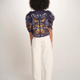 GOLDEN NATURE BLOUSE camicia stampa maniche sbuffo 368930 26051 farm rio 