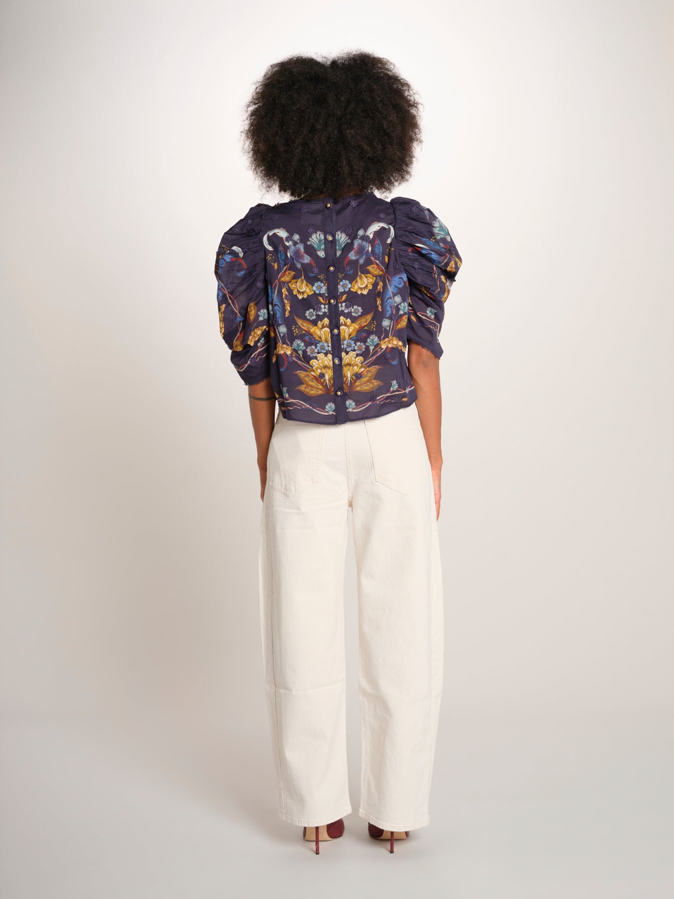 GOLDEN NATURE BLOUSE camicia stampa maniche sbuffo 368930 26051 farm rio 