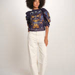 GOLDEN NATURE BLOUSE camicia stampa maniche sbuffo 368930 26051 farm rio 