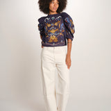 GOLDEN NATURE BLOUSE camicia stampa maniche sbuffo 368930 26051 farm rio 