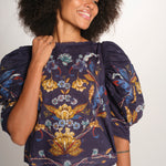 GOLDEN NATURE BLOUSE camicia stampa maniche sbuffo 368930 26051 farm rio 