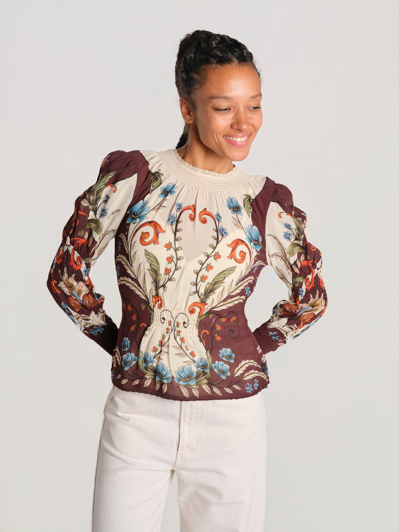 MILLENA WINTER camicia stampa fiori 368965 26066 farm rio 