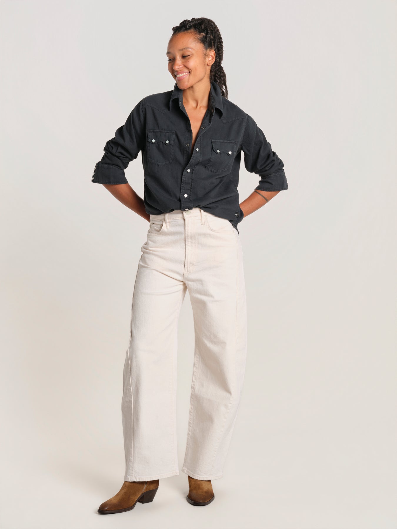 TOLEDO camicia denim colorata WTOLEDO-001ST BLACK BLK fortela 