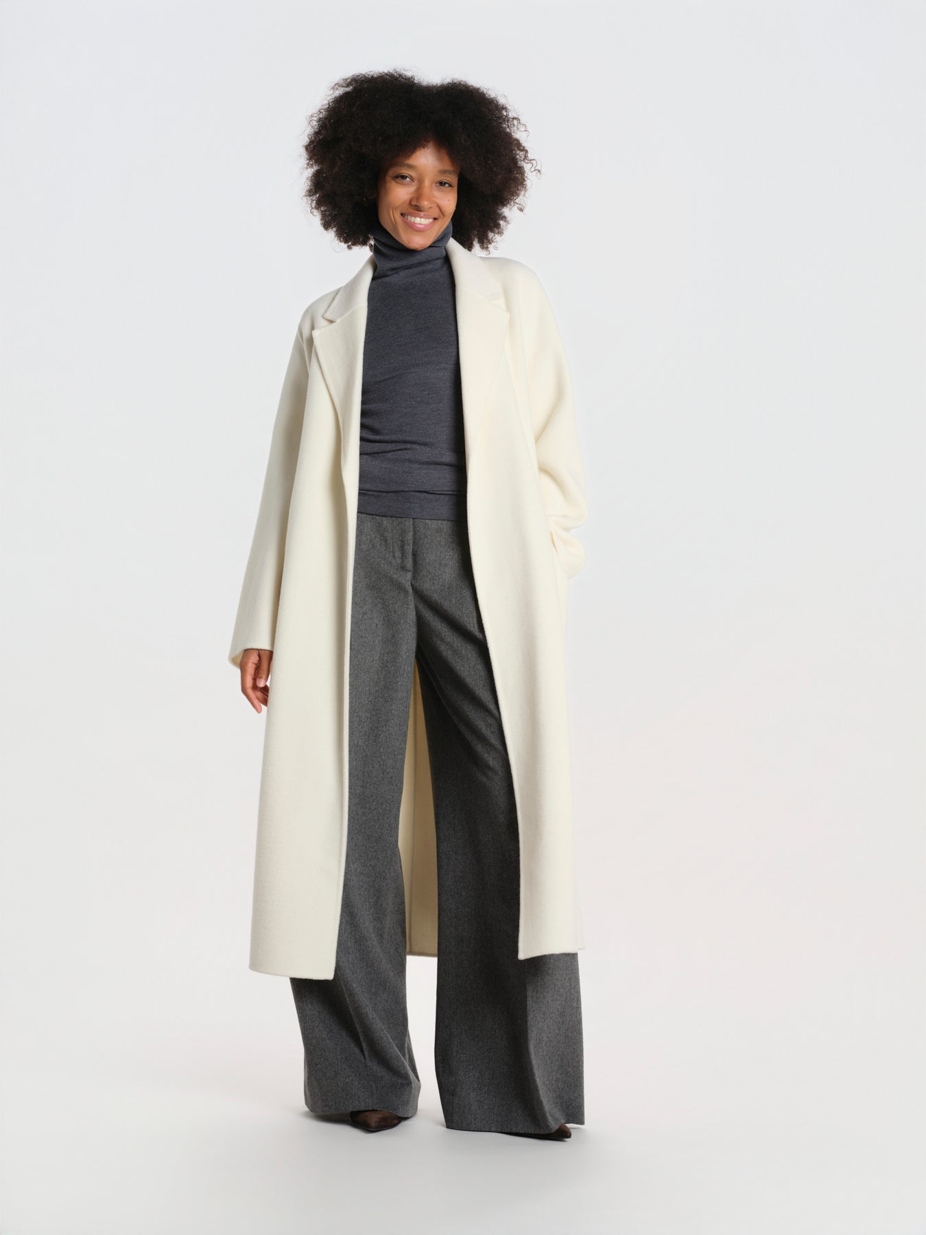 CELIA cappotto double wool CELIA BELTED WH015 ivy & oak 