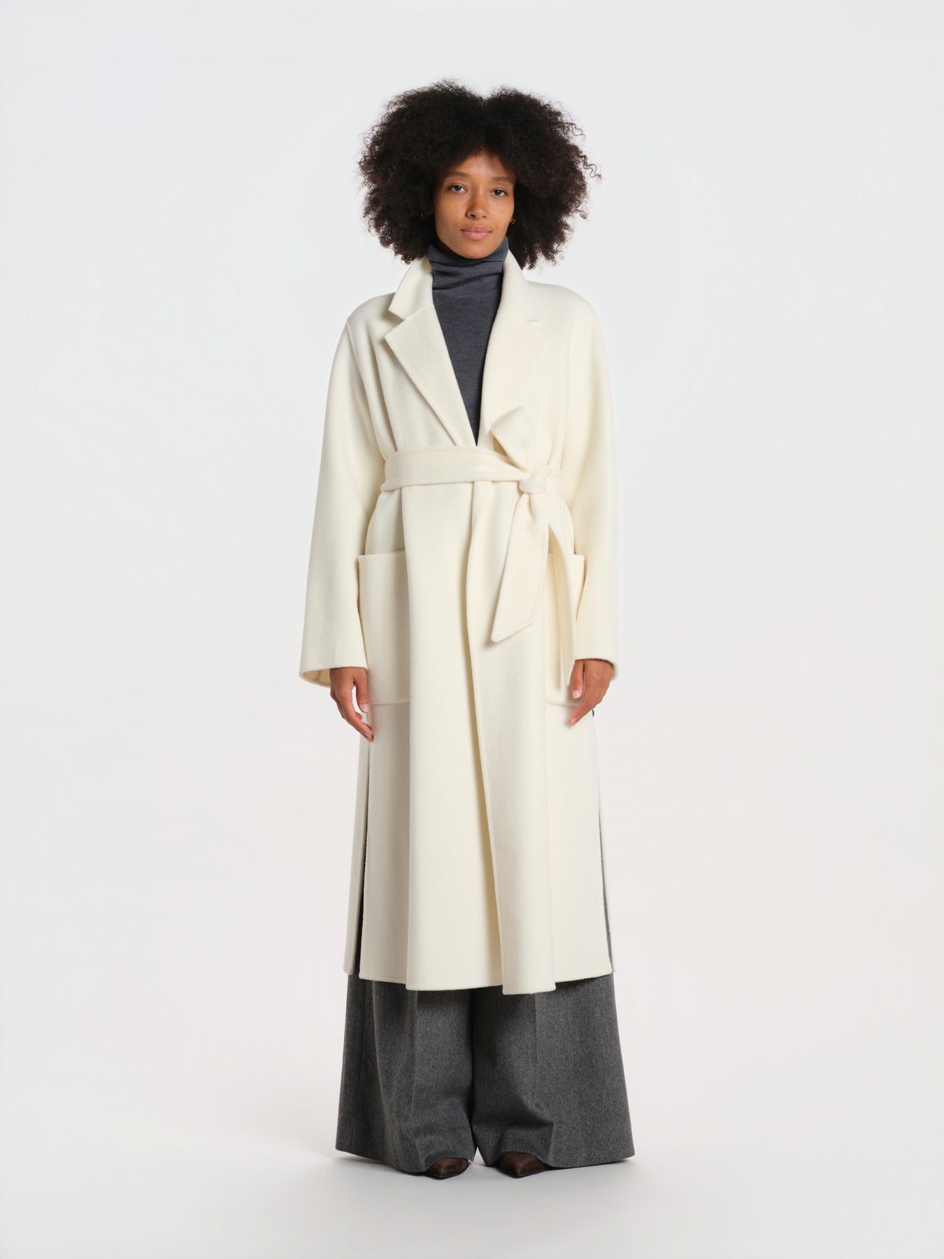 CELIA cappotto double wool CELIA BELTED WH015 ivy & oak 