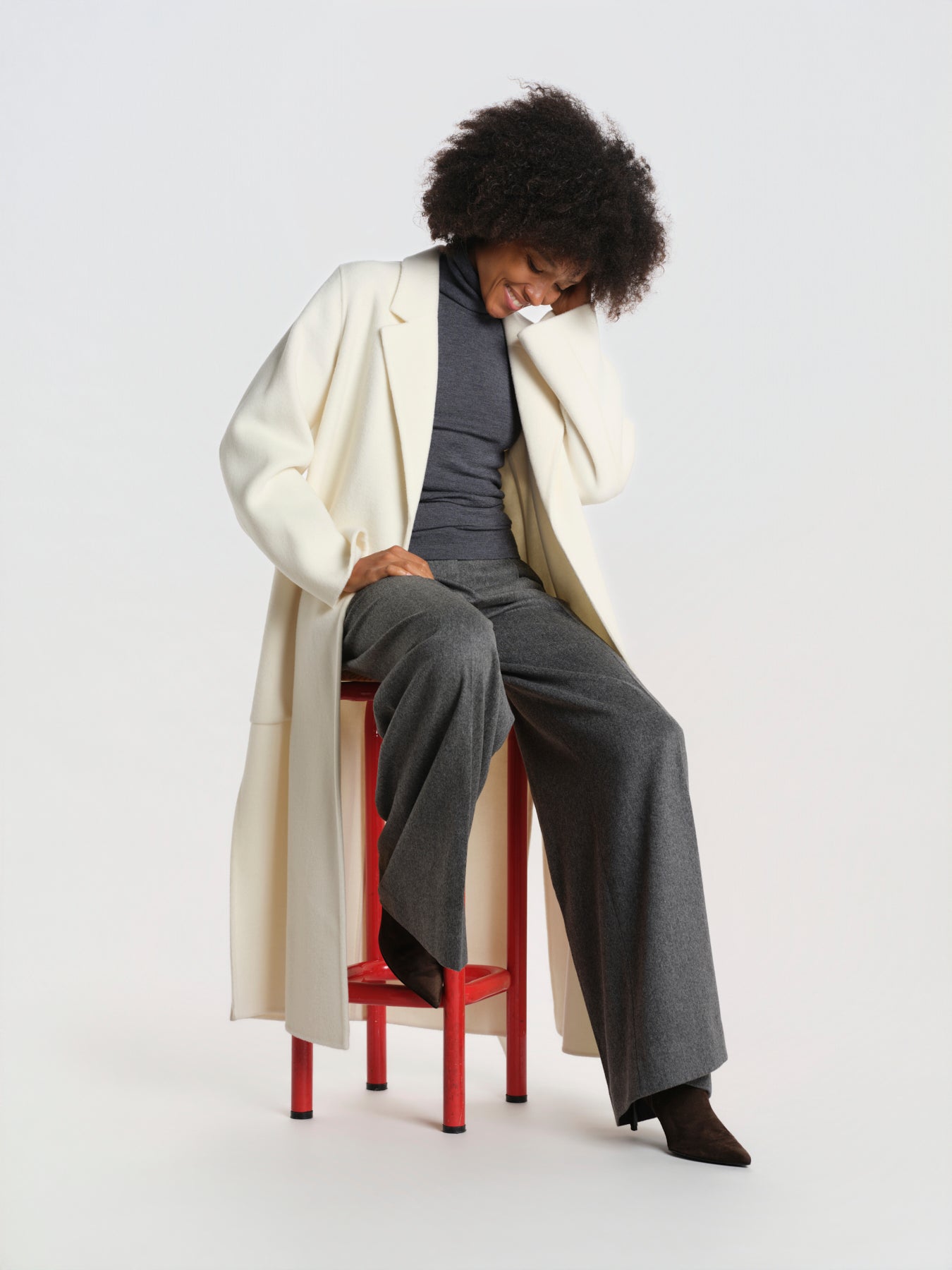 CELIA cappotto double wool CELIA BELTED WH015 ivy & oak 