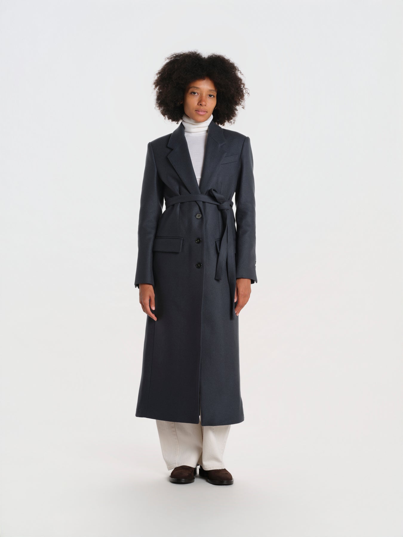 CRYSTAL cappotto monopetto con cintura IOCRYSTAL COAT BL862 ivy & oak 