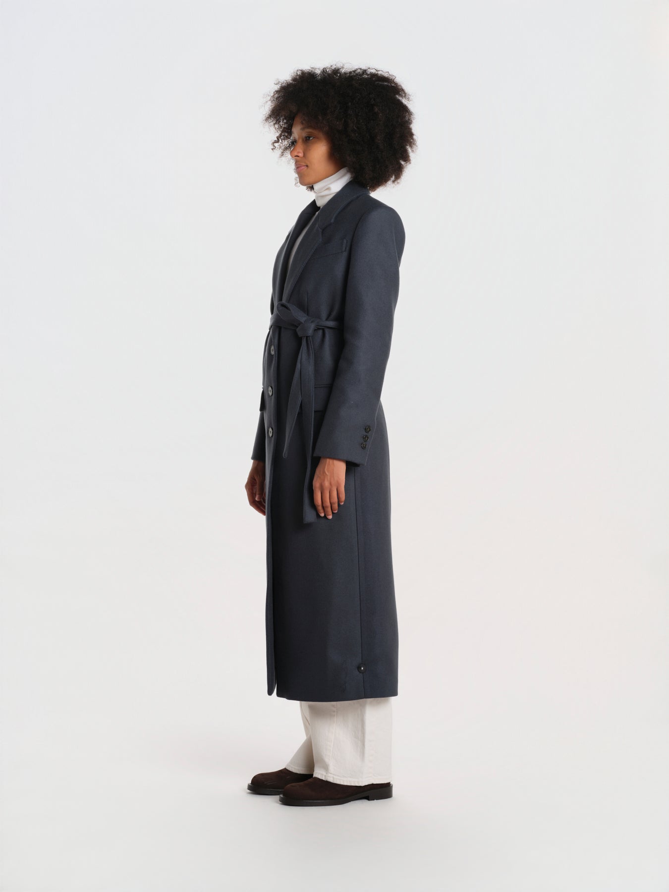 CRYSTAL cappotto monopetto con cintura IOCRYSTAL COAT BL862 ivy & oak 