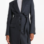 CRYSTAL cappotto monopetto con cintura IOCRYSTAL COAT BL862 ivy & oak 
