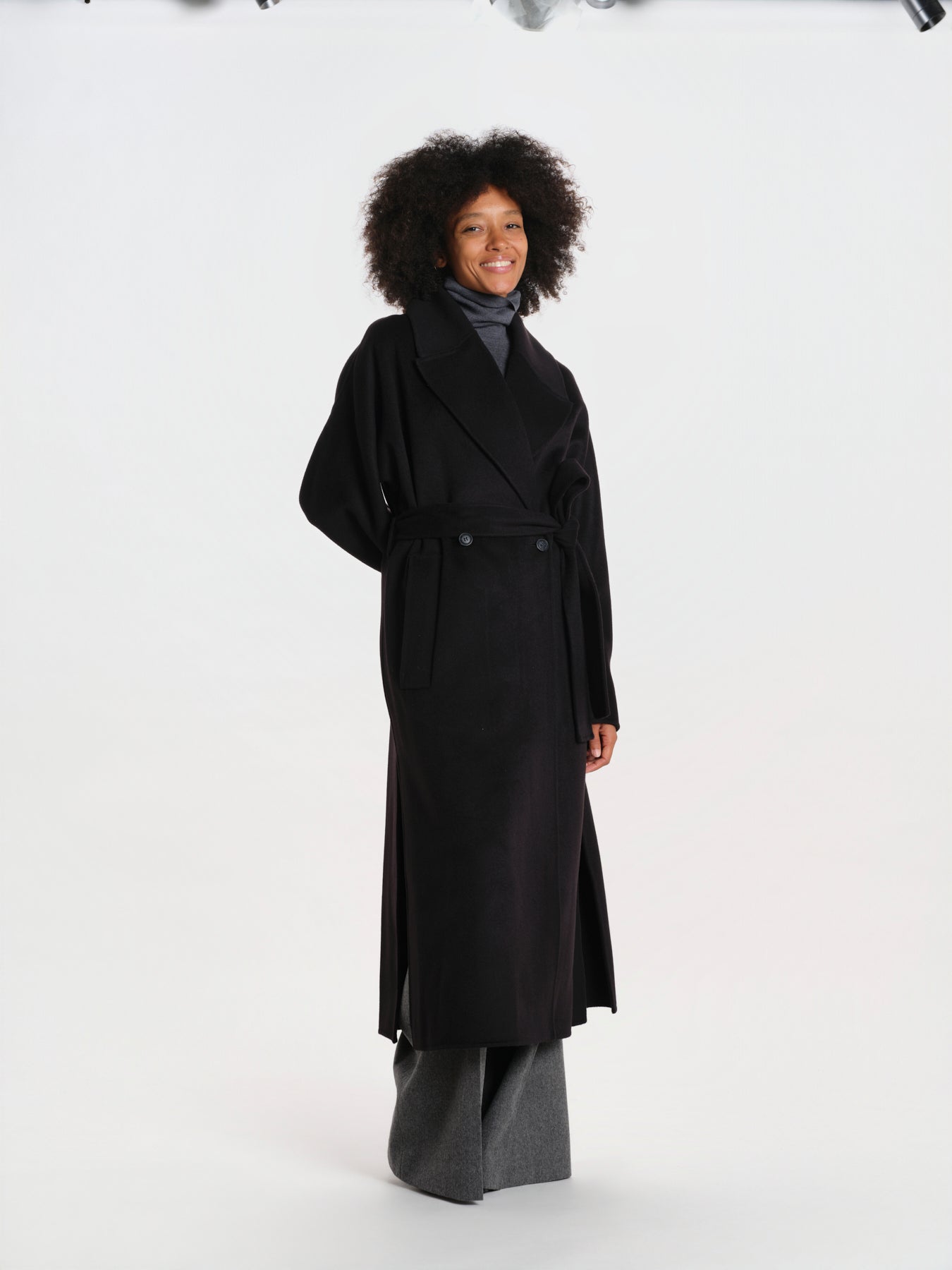 CYBELE cappotto 2 bottoni con cintura manica kimono IOCYBELE COAT BK999 ivy & oak 
