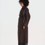 CYBELE cappotto 2 bottoni con cintura manica kimono IOCYBELE COAT SEAL GREY ivy & oak 