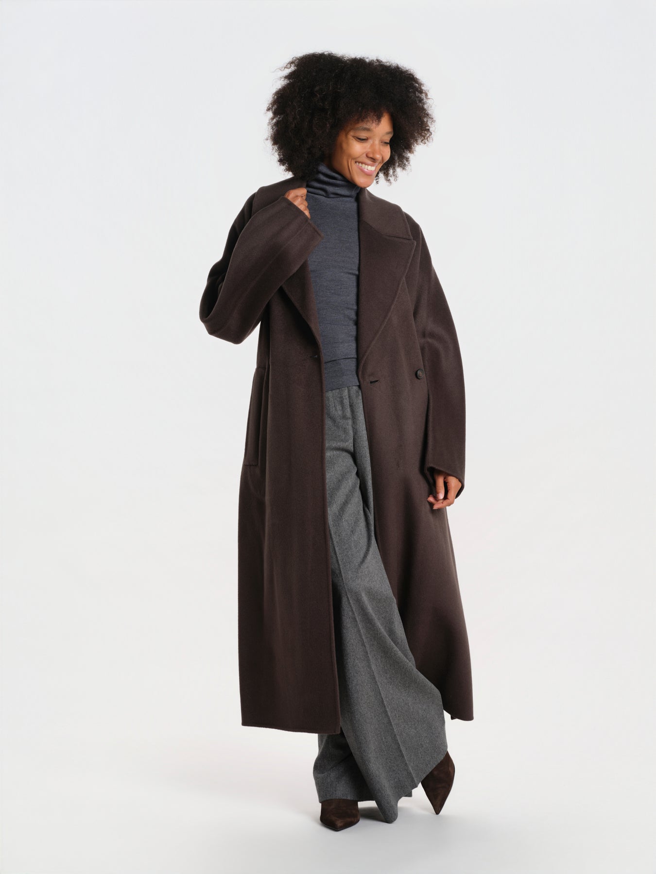 CYBELE cappotto 2 bottoni con cintura manica kimono IOCYBELE COAT SEAL GREY ivy & oak 