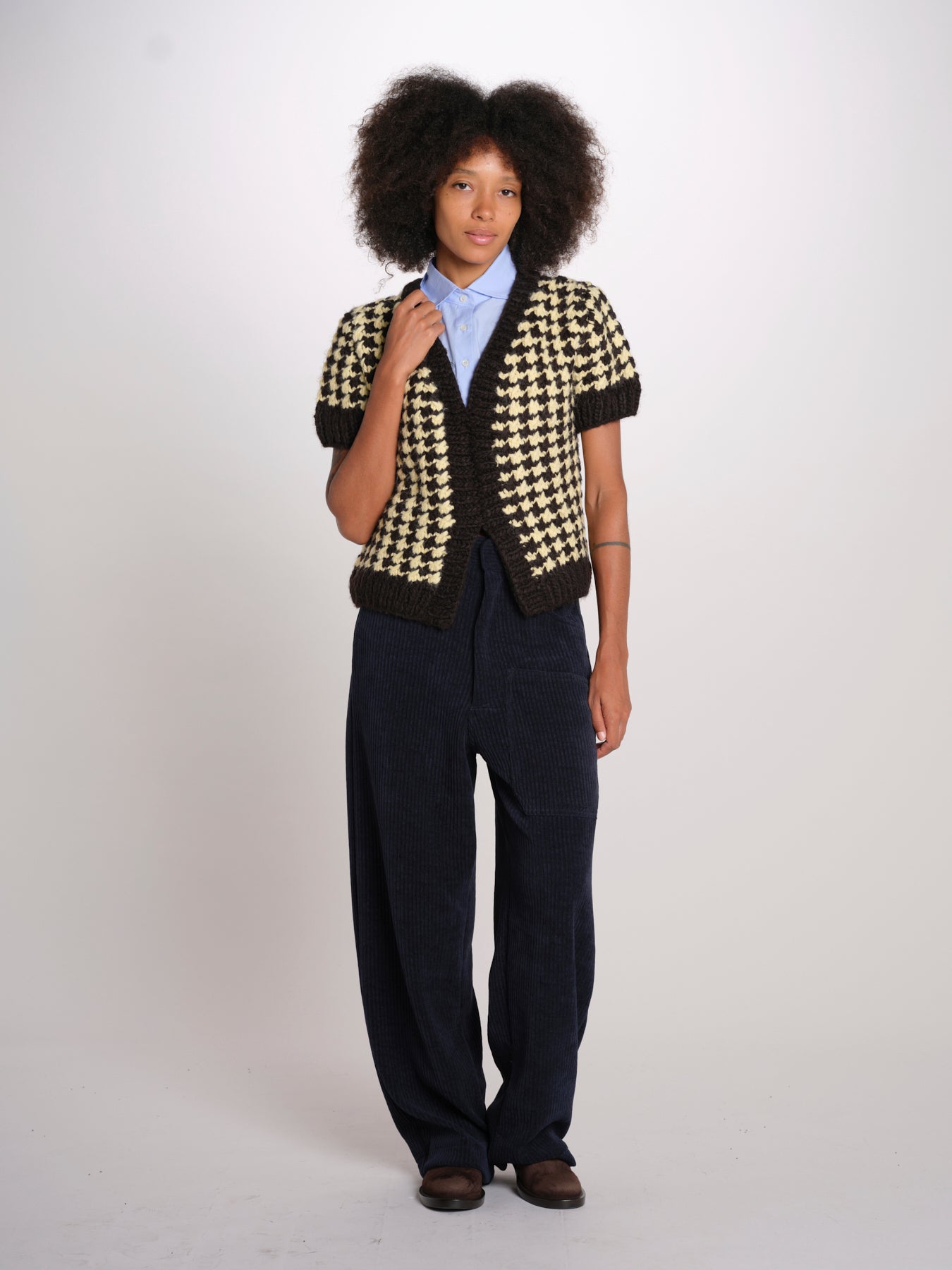 MATI maglia piede de poule con colletto 26AA7JDK08A P99 jejia 