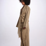 VIV camicia scollata con nodo 26AA7JED04 BEIGE jejia 